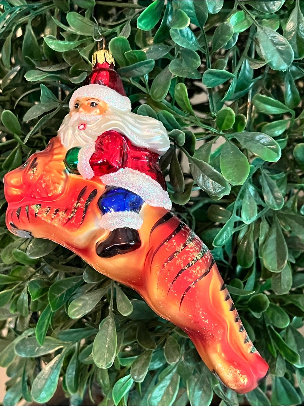 Christopher Radko Glass Ornament Safari Santa 1997